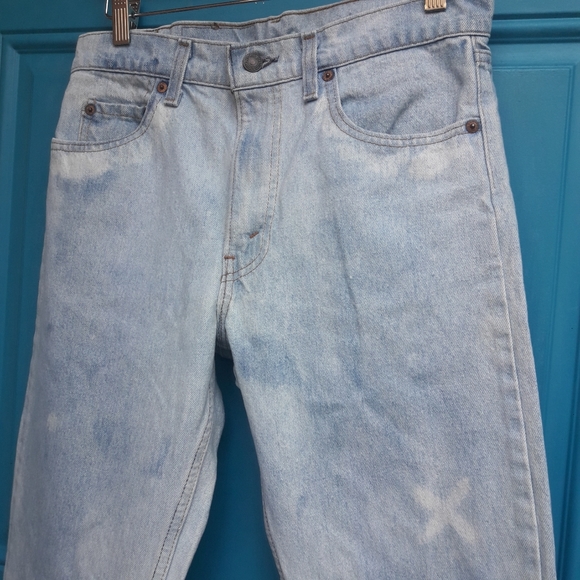 Vintage Levis Blue Jeans 505 Straight Leg Red Tag All Cotton Denim Size 31W 31L - Picture 15 of 16